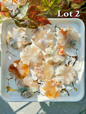 2 Lots Flower Agate Flower 70% OFF