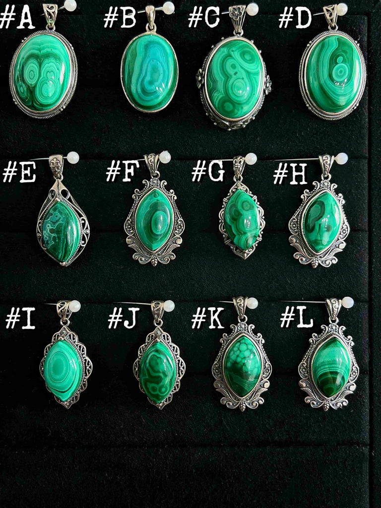Natural Malachite Pendant